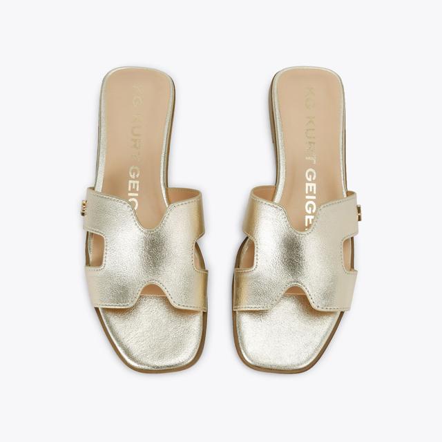 Carvela By Kurt Geiger RAVEN2 Gold Sandal By KG KURT GEIGER