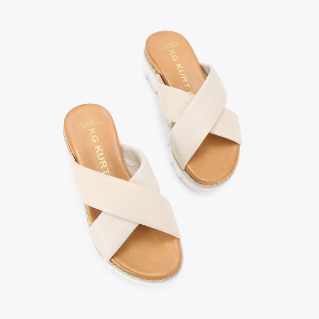 Carvela By Kurt Geiger RAYNA Bone Slip On Sandal By KG KURT GEIGER