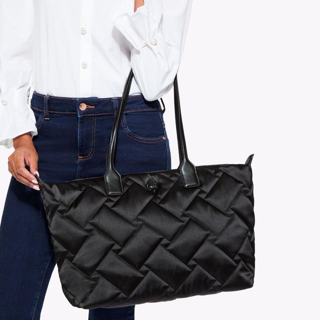 Carvela By Kurt Geiger RECYCLED SHOPPER DR Black Recycled Shoulder Bag By KURT GEIGER LONDON