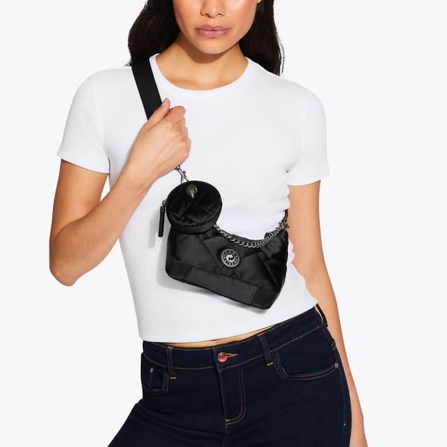 Carvela By Kurt Geiger RECYCLED SM MULTI XBODY Black Recycled Cross Body Bag By KURT GEIGER LONDON