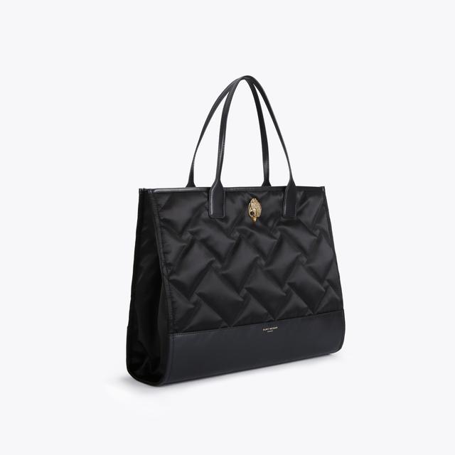 Carvela By Kurt Geiger RECYCLED SQ SHOPPER Black Recycled Nylon Square Tote Bag By KURT GEIGER LONDON