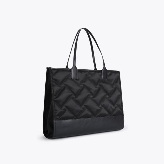 Carvela By Kurt Geiger RECYCLED SQ SHOPPER Black Recycled Nylon Square Tote Bag By KURT GEIGER LONDON