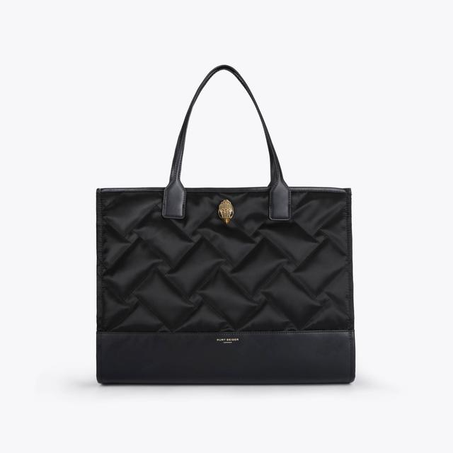 carvela by kurt geiger RECYCLED SQ SHOPPER Black Recycled Nylon Square Tote Bag by KURT GEIGER LONDON
