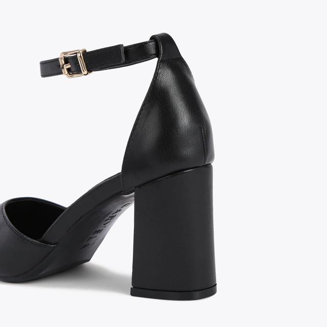 Carvela By Kurt Geiger REFINED COURT Black Pointed Toe Block Heels By CARVELA