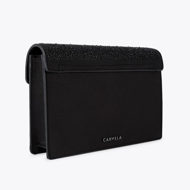Carvela By Kurt Geiger REGAL BOW Black Crystal Clutch Bag By CARVELA