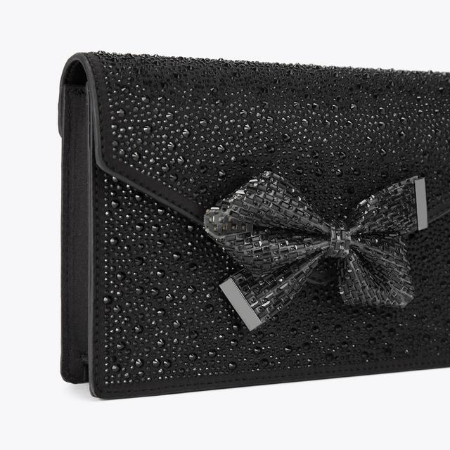 Carvela By Kurt Geiger REGAL BOW Black Crystal Clutch Bag By CARVELA