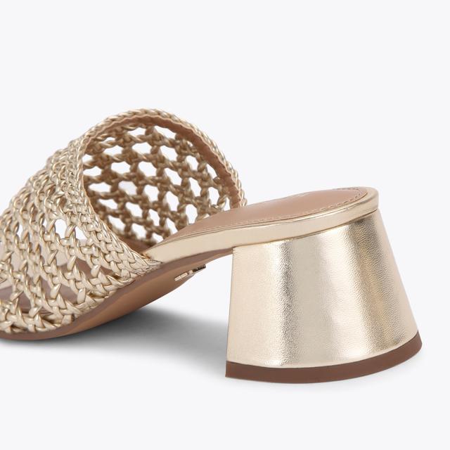 Carvela By Kurt Geiger REMI Gold Block Heel By KG KURT GEIGER