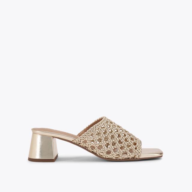 carvela by kurt geiger REMI Gold Block Heel by KG KURT GEIGER