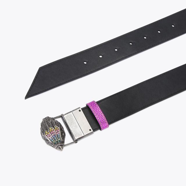 Carvela By Kurt Geiger REVERSIBLE 38 EAGLE BELT Rainbow Stripe Leather Belt By KURT GEIGER LONDON