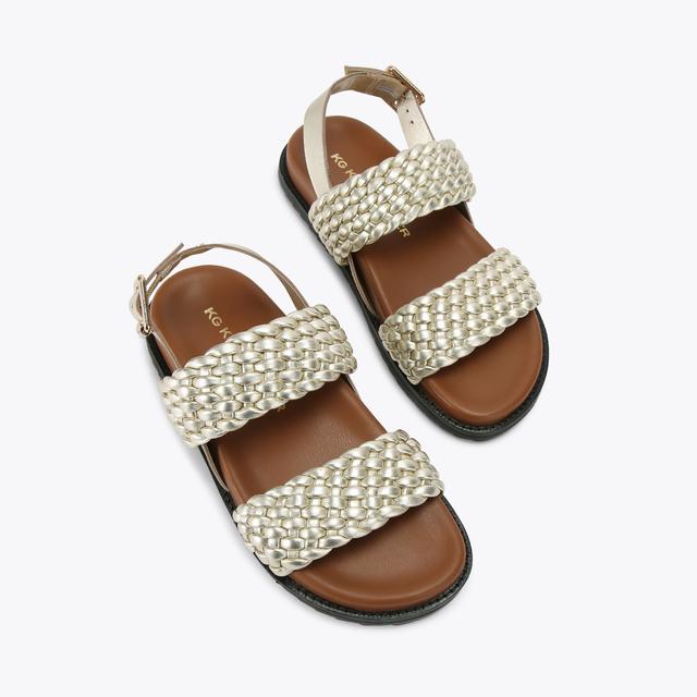 Carvela By Kurt Geiger RINGER Metallic Gold Sandal By KG KURT GEIGER