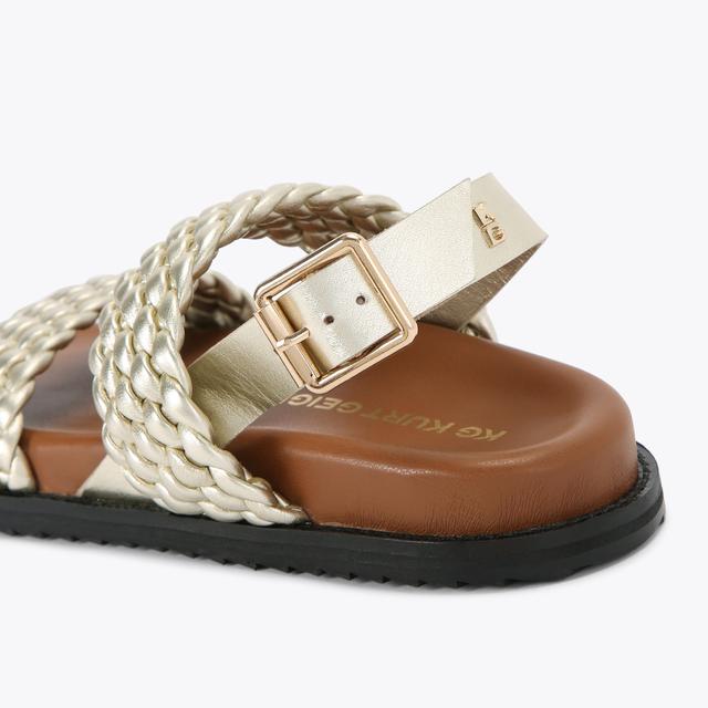 Carvela By Kurt Geiger RINGER Metallic Gold Sandal By KG KURT GEIGER