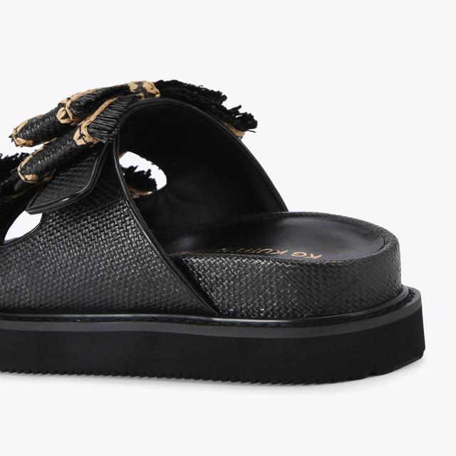 Carvela By Kurt Geiger ROBBIE Black Raffia Sandal By KG KURT GEIGER