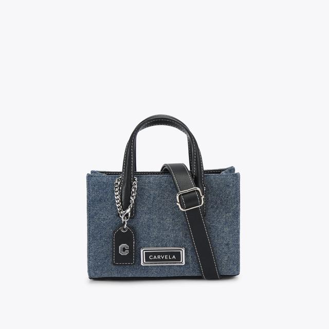 carvela by kurt geiger ROMA CROSSBODY Denim Top Handle Mini Bag by CARVELA