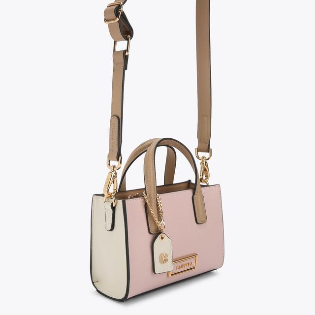 Carvela By Kurt Geiger ROMA CROSSBODY Pale Pink Textured Mini Bag By CARVELA