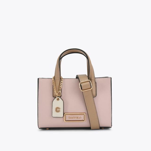 carvela by kurt geiger ROMA CROSSBODY Pale Pink Textured Mini Bag by CARVELA