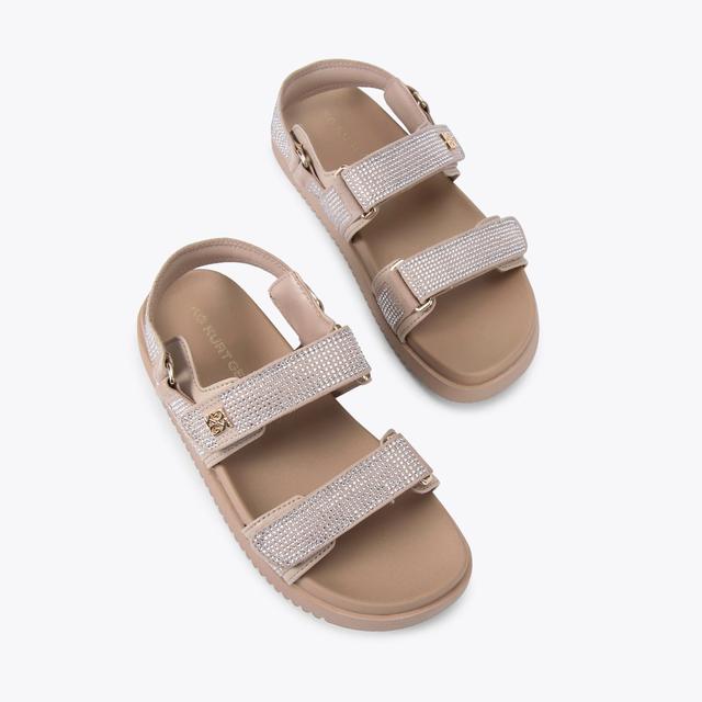 Carvela By Kurt Geiger RORY GEM2 Beige Crystal Sandal By KG KURT GEIGER