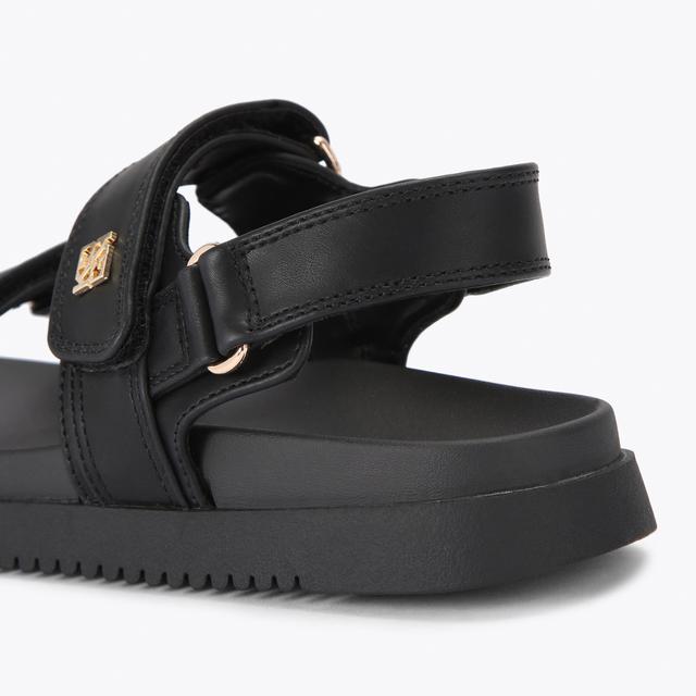 Carvela By Kurt Geiger RORY2 Black Velcro Sandals By KG KURT GEIGER