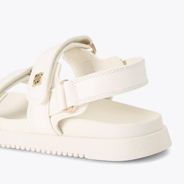 Carvela By Kurt Geiger RORY2 Bone Velcro Sandal By KG KURT GEIGER