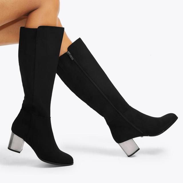 Carvela By Kurt Geiger ROYALE HIGH Black Microsuede Boots By CARVELA