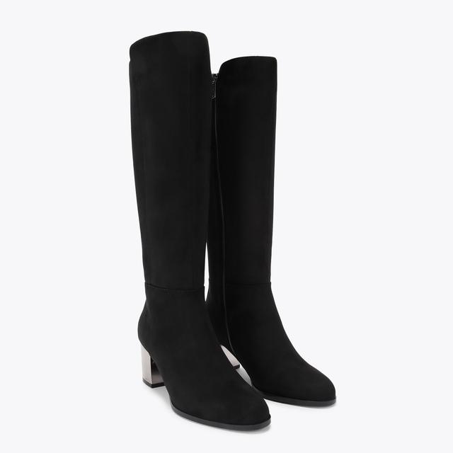 Carvela By Kurt Geiger ROYALE HIGH Black Microsuede Boots By CARVELA