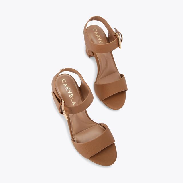 Carvela By Kurt Geiger SADIE 2 Tan Block Heel By CARVELA