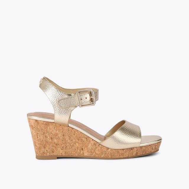 carvela by kurt geiger SADIE WEDGE Gold Metallic Upper by CARVELA