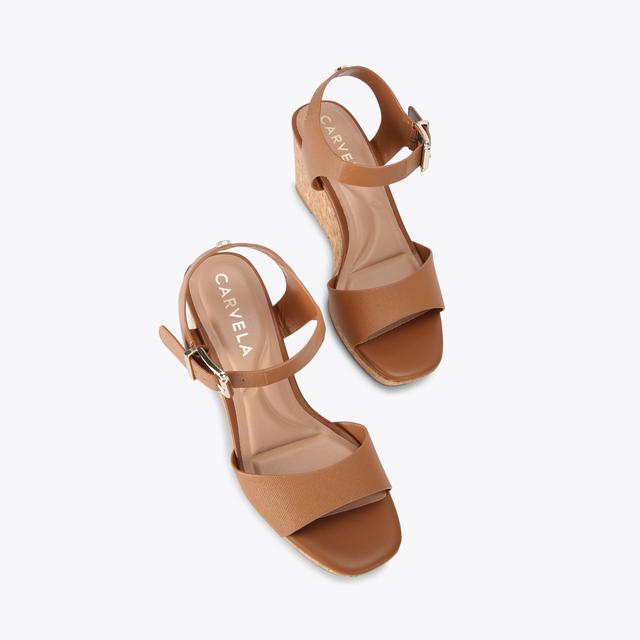 Carvela By Kurt Geiger SADIE WEDGE Tan Wedge Heel By CARVELA