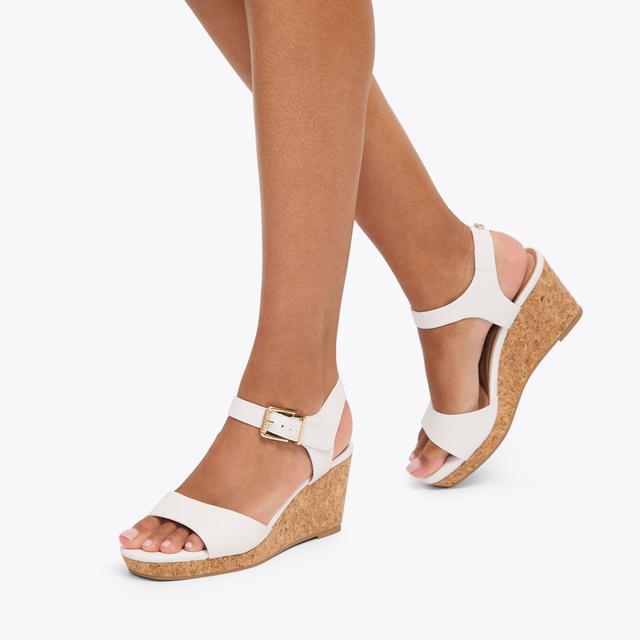 Carvela By Kurt Geiger SADIE WEDGE White Wedge Cork Heel By CARVELA