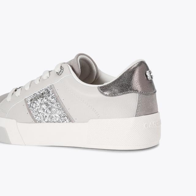 Carvela By Kurt Geiger SANTIANA SNEAKER Grey Sequin Trainer By CARVELA