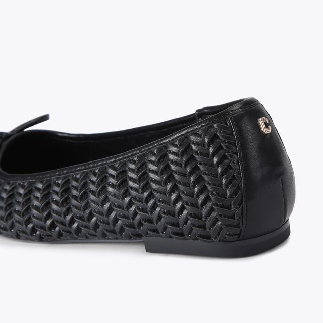 Carvela By Kurt Geiger SARDINIA BALLET Black Woven Ballet Flats By CARVELA