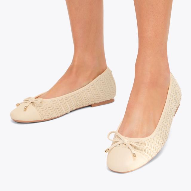 Carvela By Kurt Geiger SARDINIA BALLET Bone Woven Ballet Flats By CARVELA