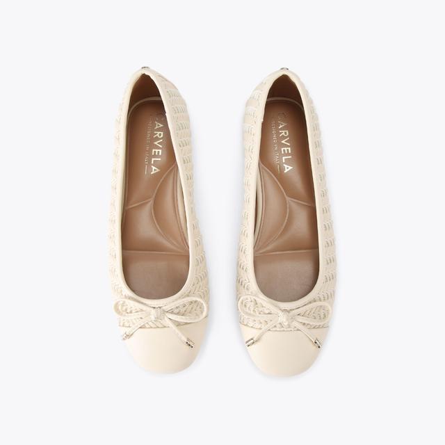 Carvela By Kurt Geiger SARDINIA BALLET Bone Woven Ballet Flats By CARVELA
