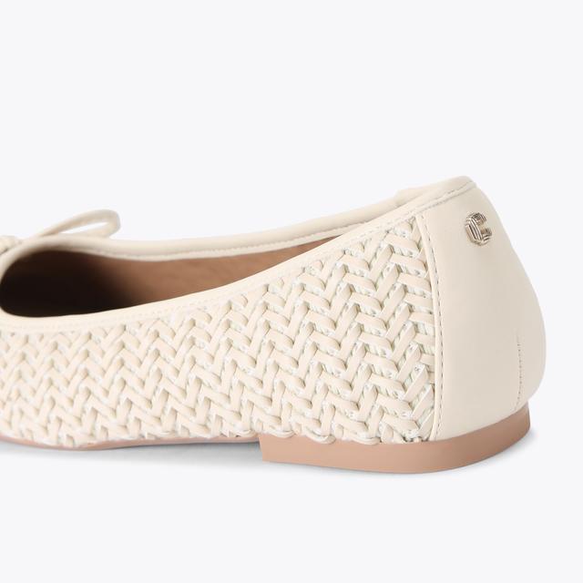 Carvela By Kurt Geiger SARDINIA BALLET Bone Woven Ballet Flats By CARVELA