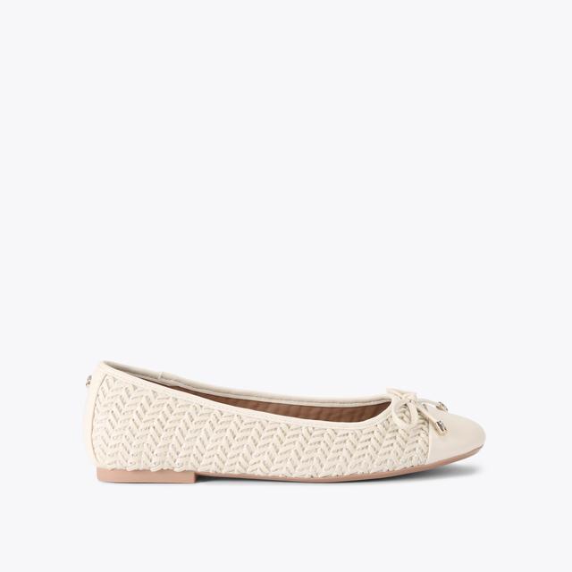 carvela by kurt geiger SARDINIA BALLET Bone Woven Ballet Flats by CARVELA