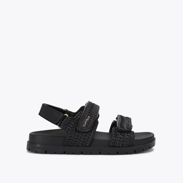 carvela by kurt geiger SARDINIA SANDAL Black Woven Sandal by CARVELA