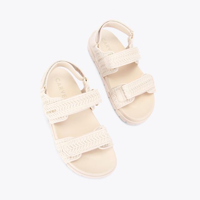 Carvela By Kurt Geiger SARDINIA SANDAL Bone Woven Sandal By CARVELA