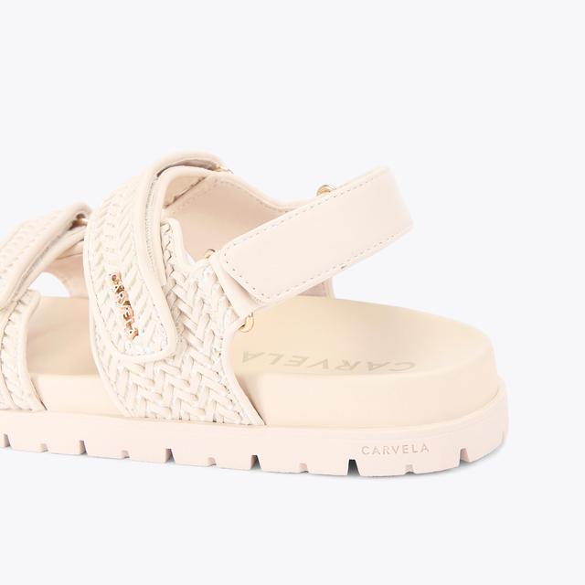 Carvela By Kurt Geiger SARDINIA SANDAL Bone Woven Sandal By CARVELA