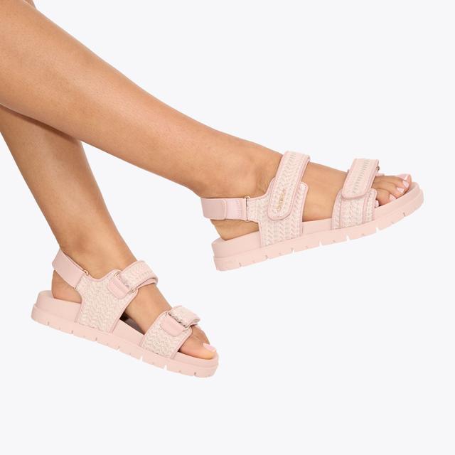 Carvela By Kurt Geiger SARDINIA SANDAL Pale Pink Woven Sandal By CARVELA
