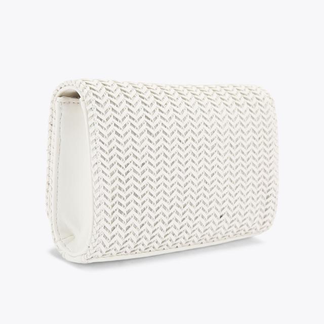 Carvela By Kurt Geiger SARDINIA WEAVE CLUTCH Bone Woven Clutch Bag By CARVELA
