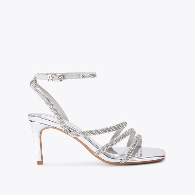 carvela by kurt geiger SAVANNA LOW Silver Embellished Heels by KG KURT GEIGER