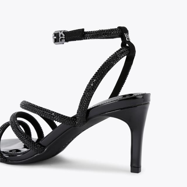 Carvela By Kurt Geiger SAVANNA LOW2 Black Crystal Heel By KG KURT GEIGER