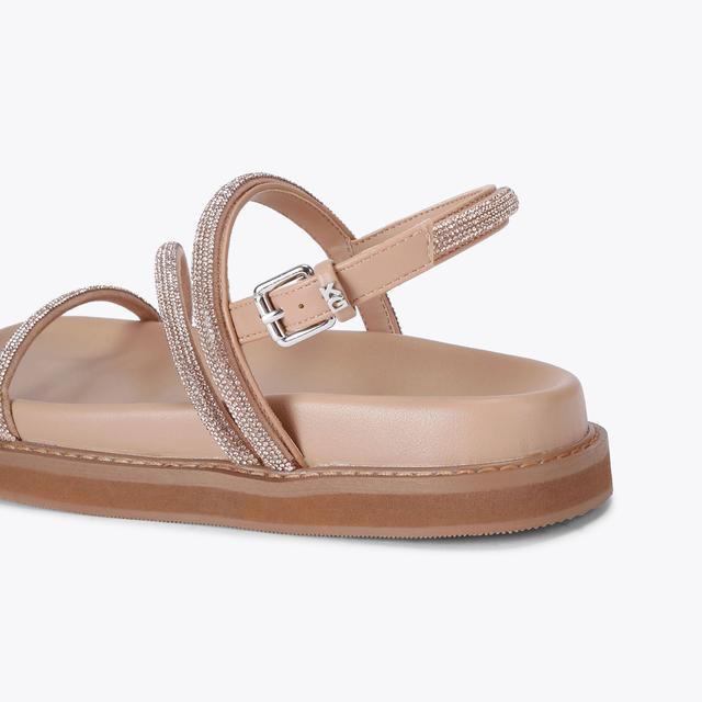 Carvela By Kurt Geiger SAVANNA SANDAL Blush Brown Crystal Sandal By KG KURT GEIGER