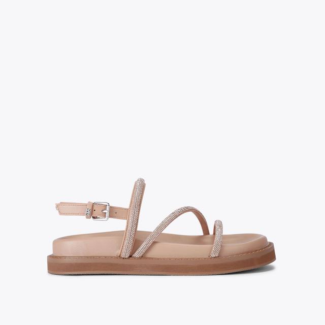 carvela by kurt geiger SAVANNA SANDAL Blush Brown Crystal Sandal by KG KURT GEIGER