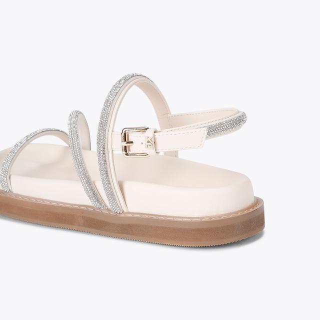 Carvela By Kurt Geiger SAVANNA SANDAL Bone Crystal Sandal By KG KURT GEIGER