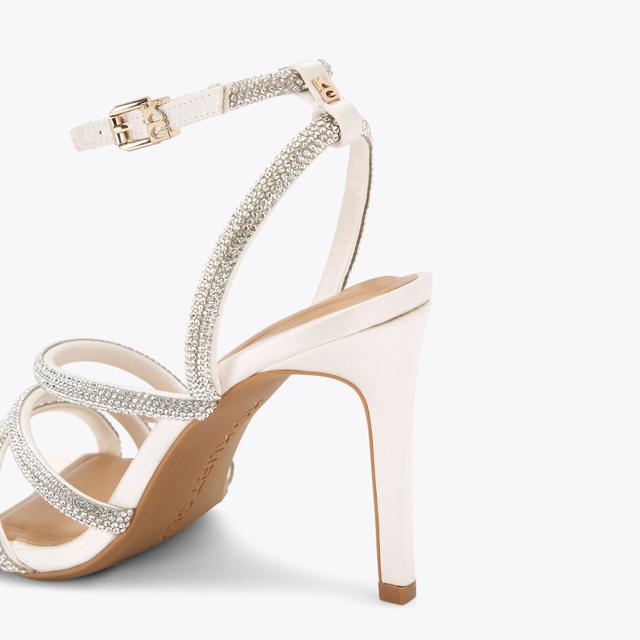 Carvela By Kurt Geiger SAVANNA White Embellished Heels By KG KURT GEIGER