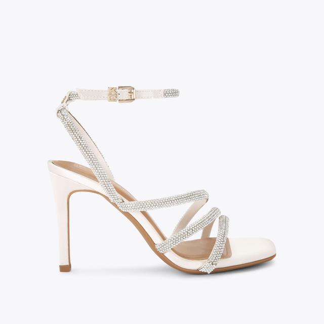 carvela by kurt geiger SAVANNA White Embellished Heels by KG KURT GEIGER