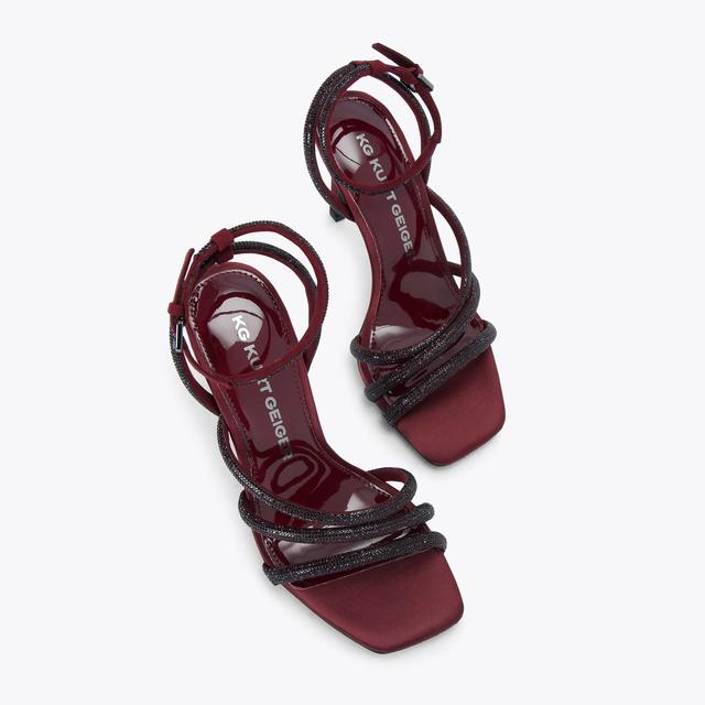 Carvela By Kurt Geiger SAVANNA2 Dark Red Crystal Heel By KG KURT GEIGER