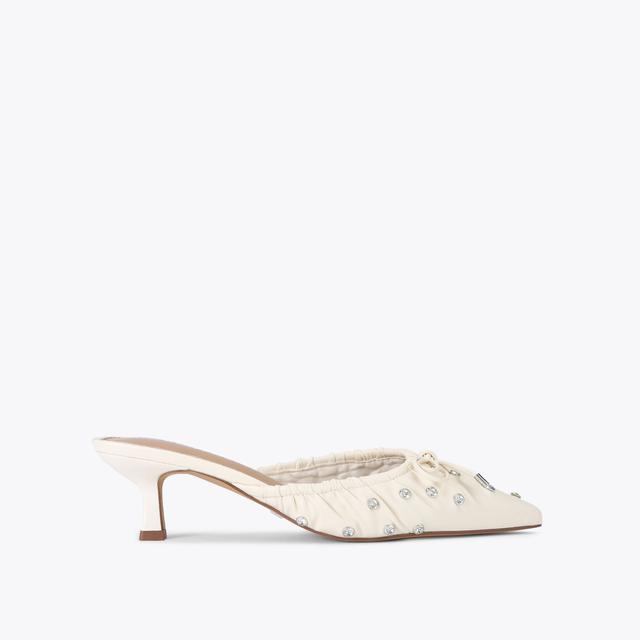 carvela by kurt geiger SAYLOR STUD Bone Kitten Mule Heel by KG KURT GEIGER