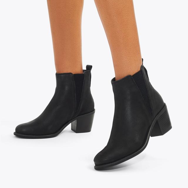 Carvela By Kurt Geiger SECIL CHELSEA Black Leather Ankle Boots By CARVELA