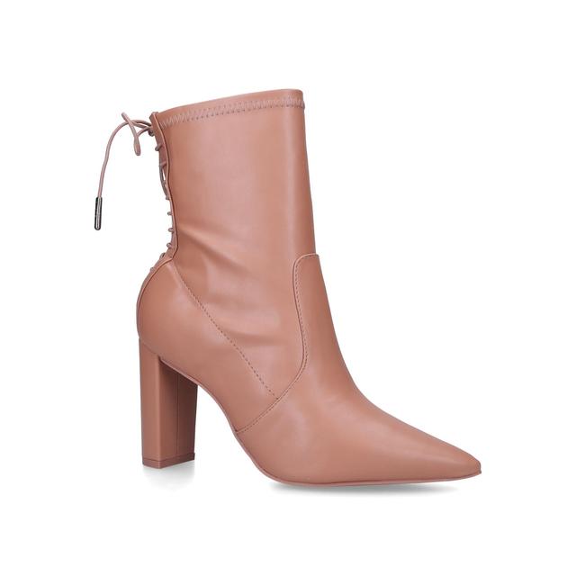 Carvela By Kurt Geiger SECOND SKIN ANKLE Tan Pointed Toe Lace Back Ankle Boots By CARVELA